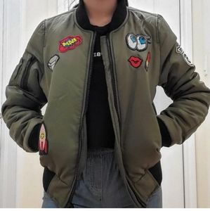Green Bomber Jacket w/ Patches